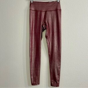 Tek Gear Workout Gear Women’s High Rise Leggings Metallic Chilled Red Small NWT